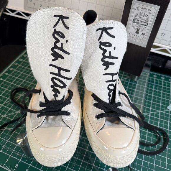 KEITH HARING EGRET®  |  CONVERSE™  |  ALL STAR 70 HI  |  M-10  W-12  |  NEW  | - Picture 12 of 16